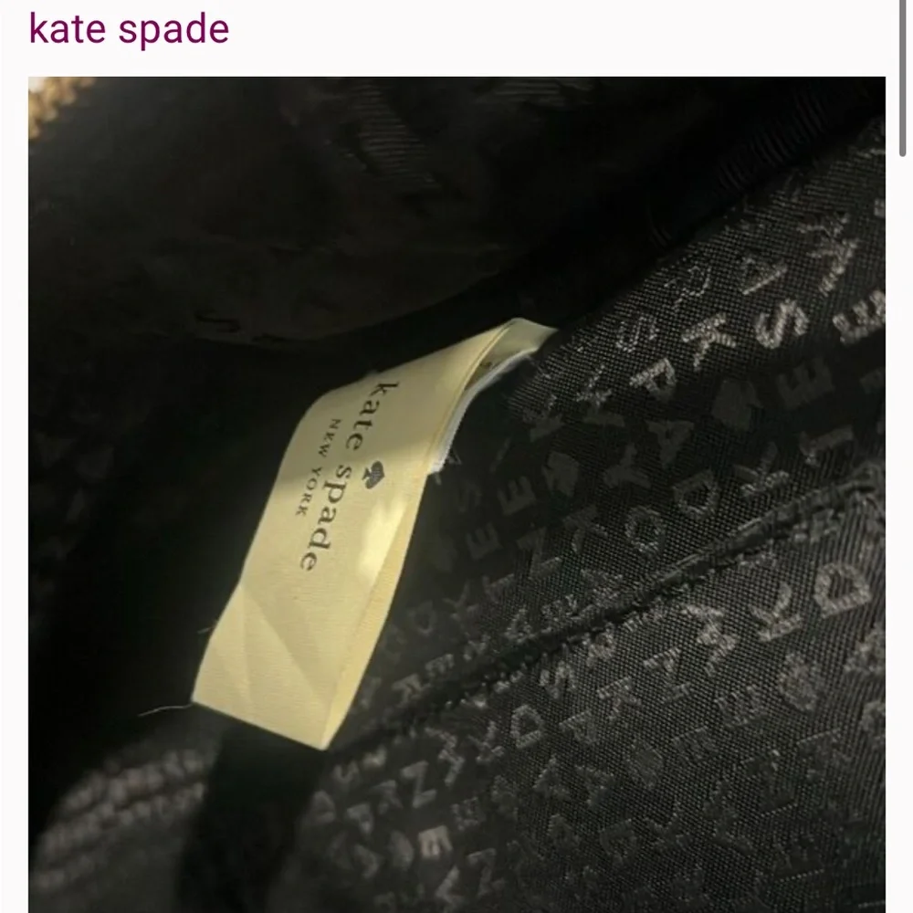 Kate Spade Black Backpack with Gold Accents